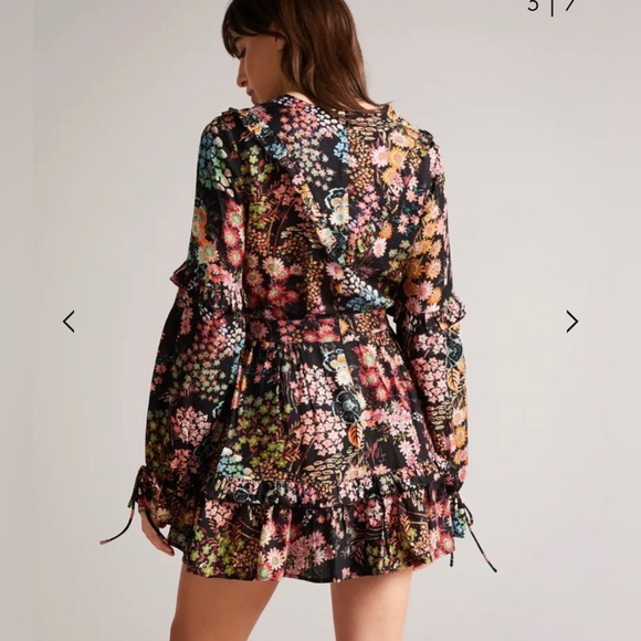 NWT Ted Baker London Hendria Mini Dress with ruffle details size:1 - Picture 5 of 14